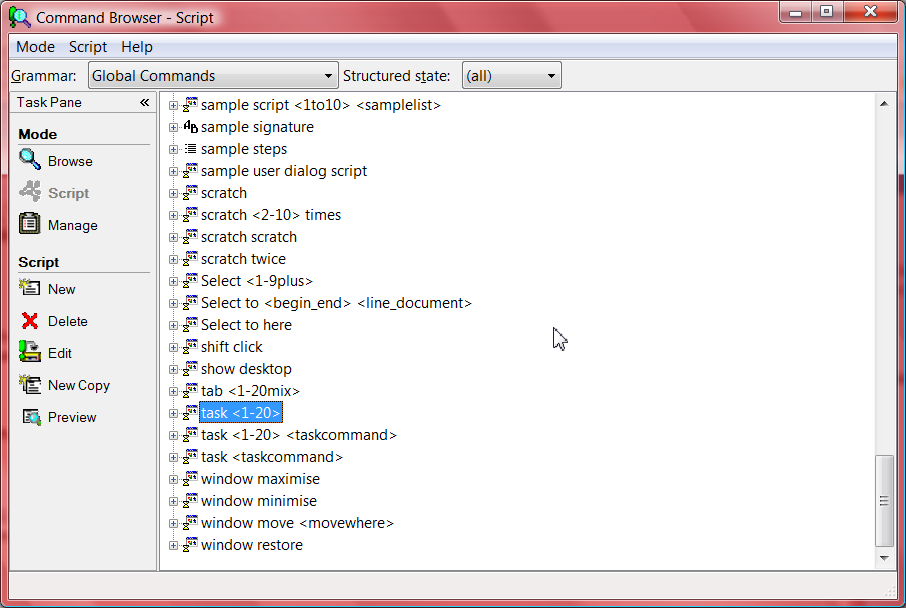 command browser task macros